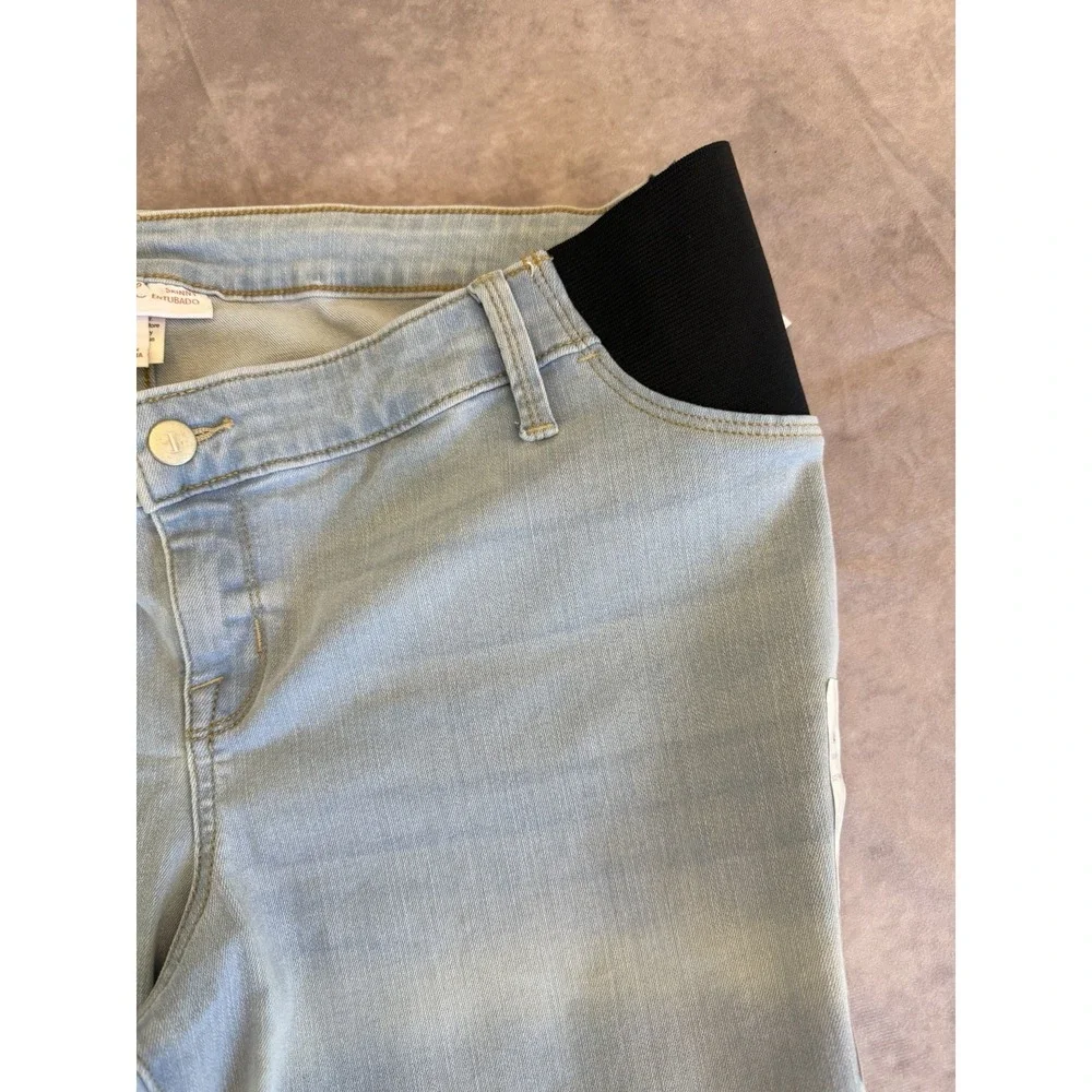 Ingrid & Isabel Maternity‎ Skinny Jeans 14 Light Wash Stretch Blue Denim NWT